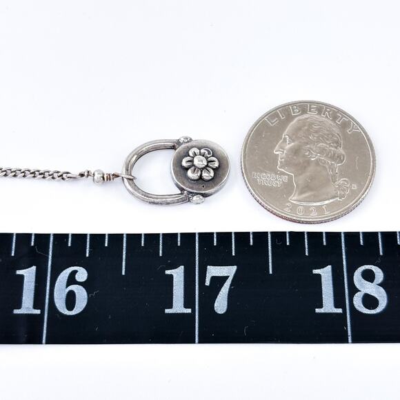 Dichroic Glass Pendant Necklace | Sterling Silver 925 | Colorful Artisan | 16.5" - Picture 6 of 8